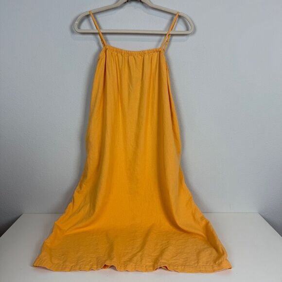 A New Day Light Orange Linen Sundress XS - Picture 1 of 10